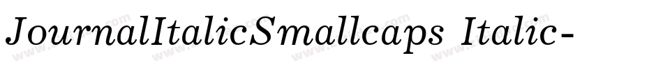 JournalItalicSmallcaps Italic字体转换